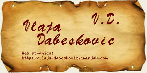 Vlaja Dabesković vizit kartica
